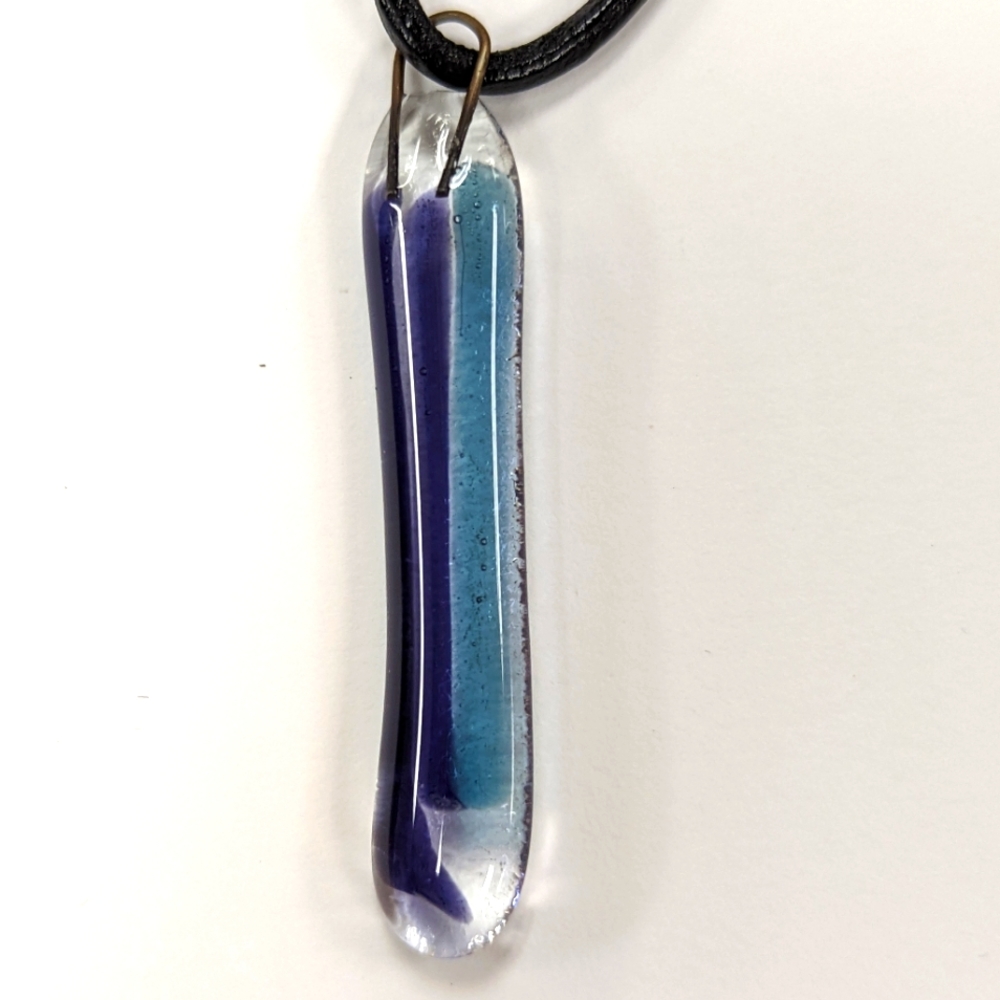 Fused glass pendant handmade